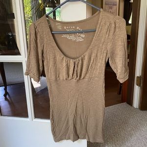 Brown ribbed blouse